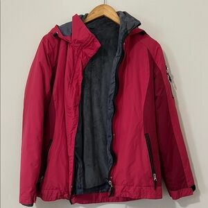 Free Country Pink and Grey double layered Puffer Jacket